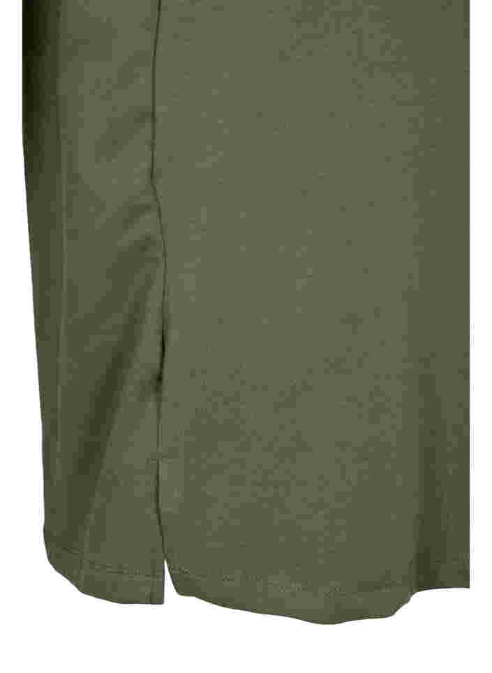 Kjole med korte ermer og splitt, Thyme, Packshot image number 3