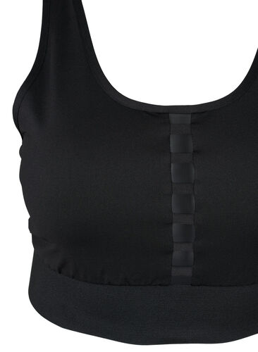 Sports-BH med bryterrygg, Black, Packshot image number 2