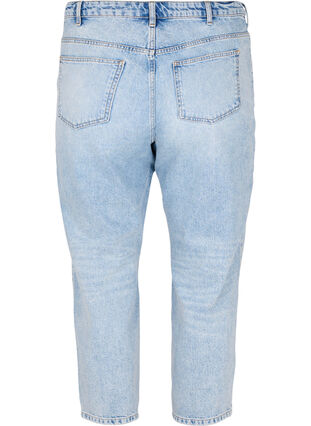 Cropped Vera jenas med nagler, Light blue denim, Packshot image number 1