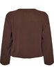Bluse med ballongsilhuett og V-hals, Brun, Packshot image number 1