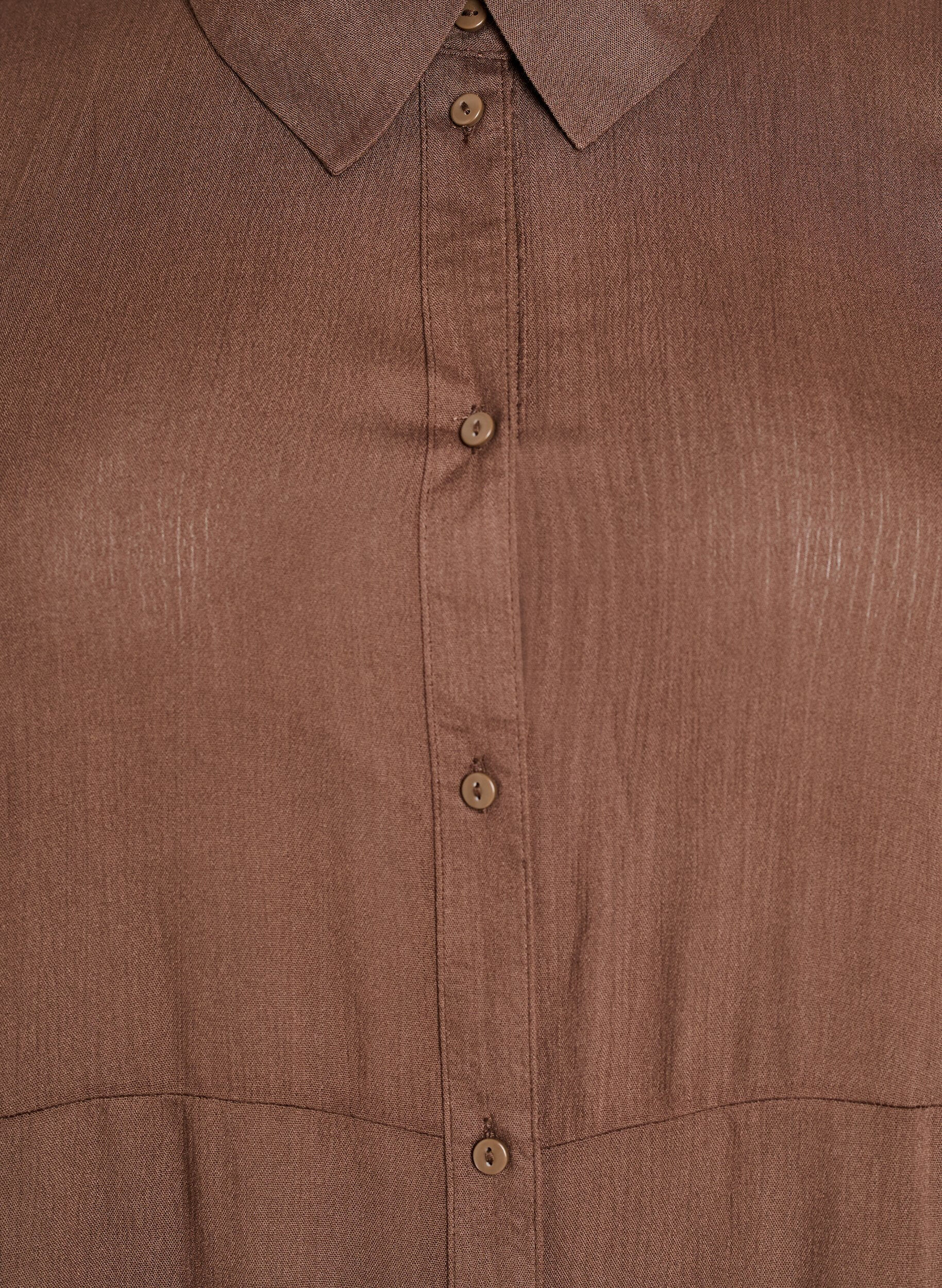 Zizzi Midiskjortekjole med korte ermer, Gr&oslash;nn, Packshot image number 2