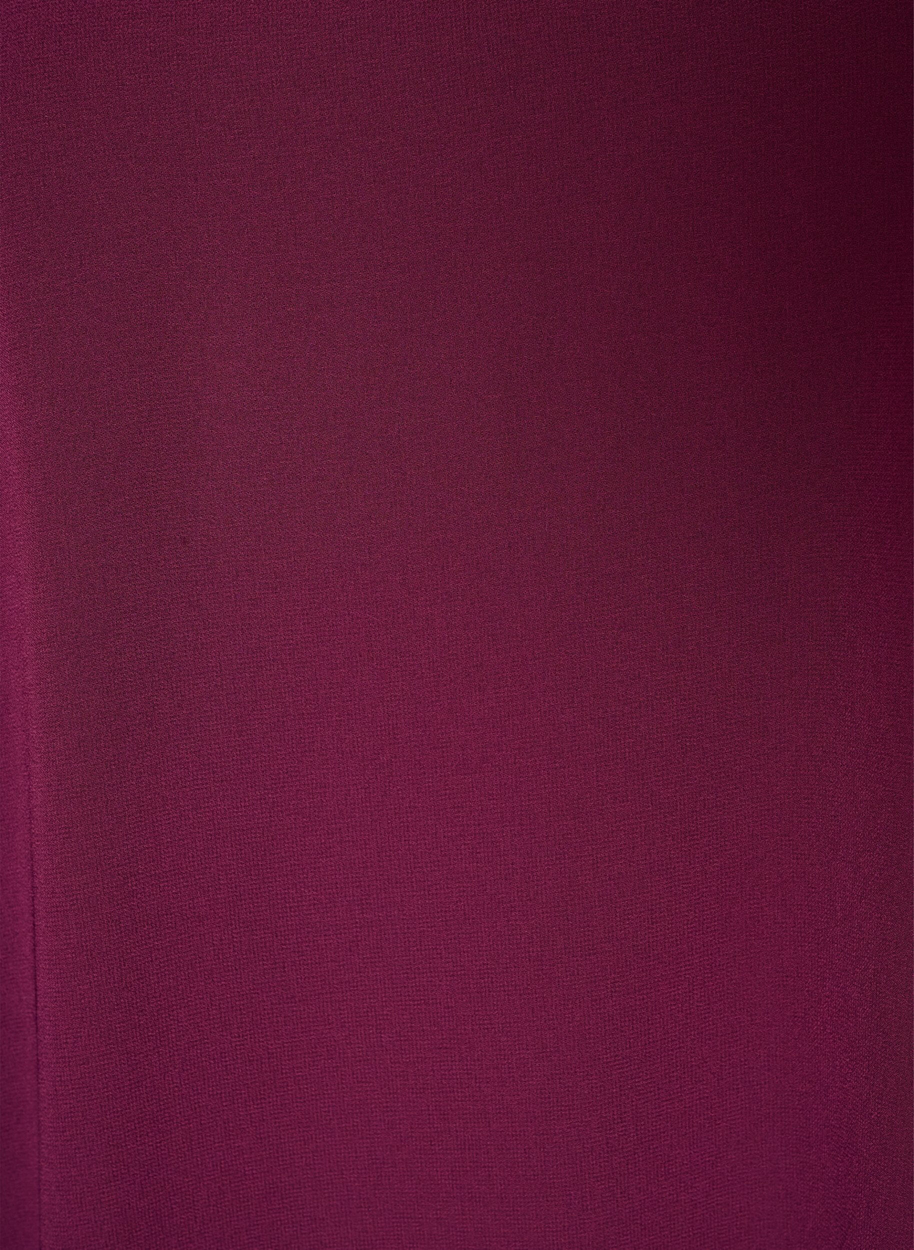 ZizziKort chiffongkjole med V-hals, Lilla, Packshot image number 2