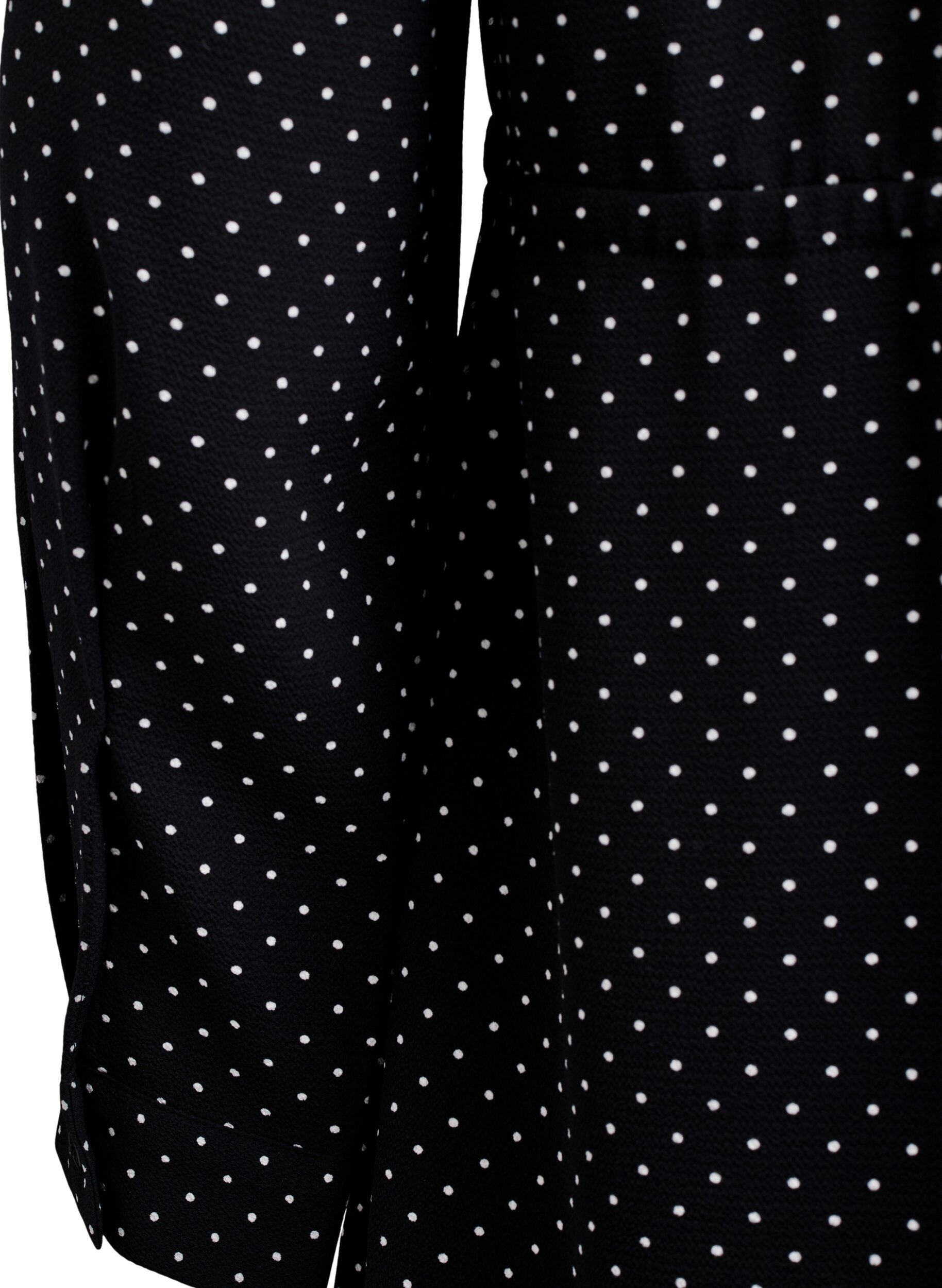 Zizzi Knelang kjole med knytebelte, Svart, Packshot image number 3