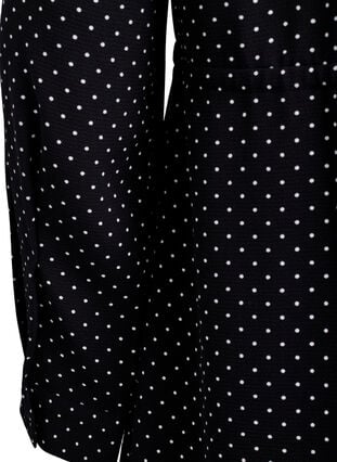 Zizzi Knelang kjole med knytebelte, Svart, Packshot image number 3