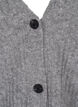 Melange cardigan i ribbestrikk, Light Grey Melange, Packshot image number 2