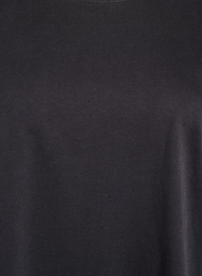 Oversized T-skjorte med halve ermer, Svart, Packshot image number 2