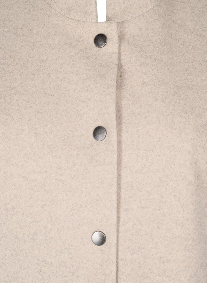 Cape-jakke i ull-look med korte ermer, Simply Taupe Mel., Packshot image number 2