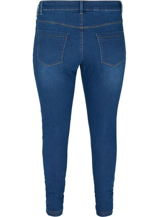 Jeggings i bomullsblanding, Blue denim, Packshot image number 1