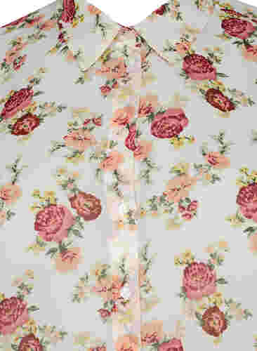 FLASH - Langermet skjorte med blomstermønster, Off White Flower, Packshot image number 2