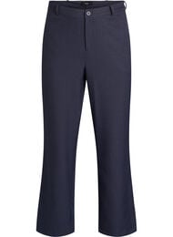 Dressbukser med rette ben og teksturert mønster, Dark Grey