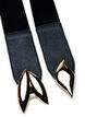 Elastisk belte med gullfarget spenne, Black w. Gold Buckle, Packshot image number 2