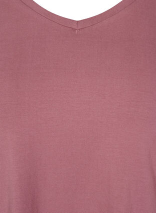 Basis T-skjorte med V-hals, Rose Taupe, Packshot image number 2