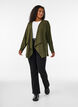 &Aring;pen cardigan i teksturert jersey, Bl&aring;, Model image number 1