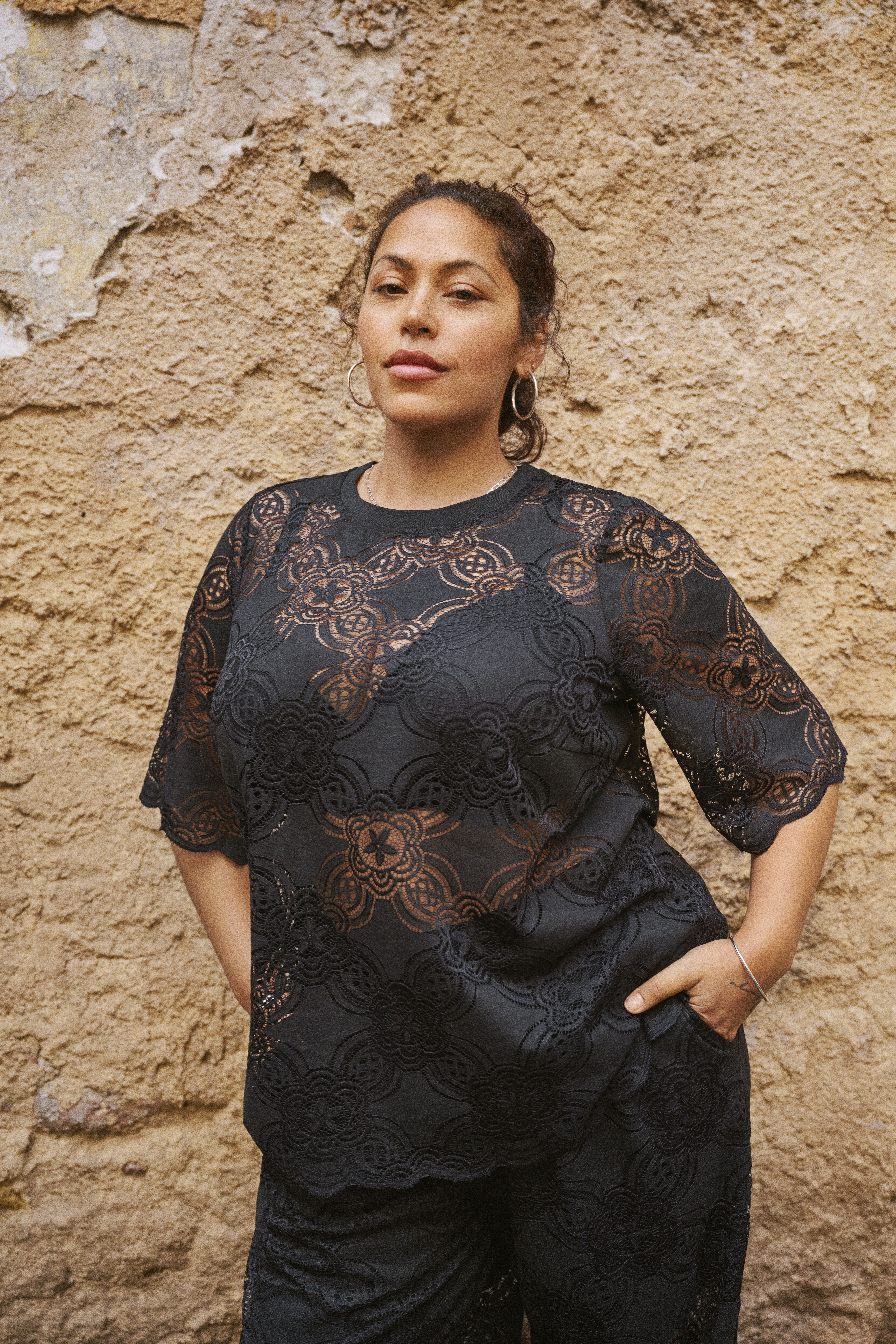 Zizzi Svart blonder sett, , Model