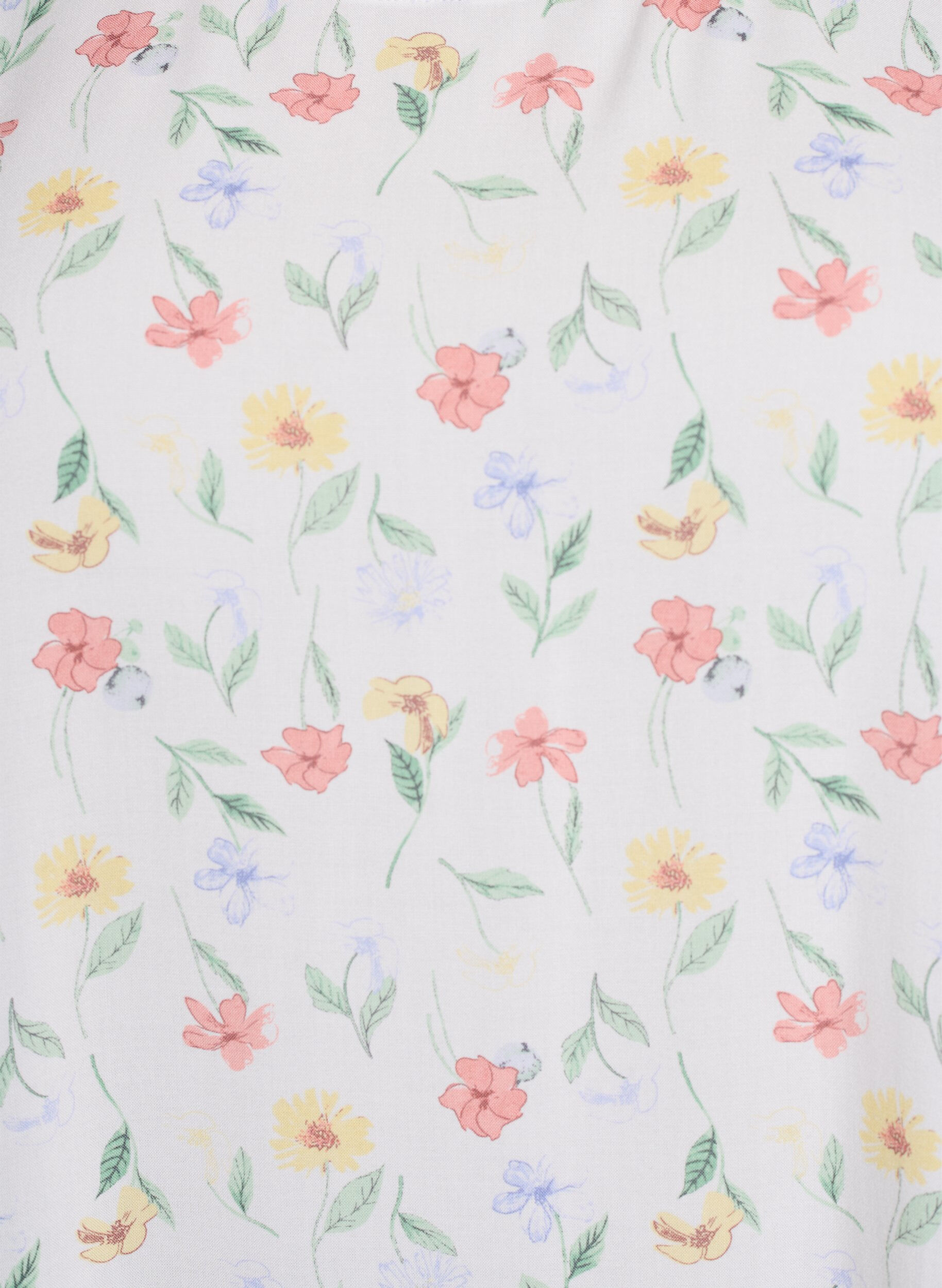 Zizzi Kjole i viskose med snittlinje, Hvit, Packshot image number 2