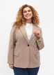 Melert blazer med splitt, Pumice Stone Mel., Model image number 0