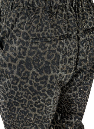 Cropped Maddison bukser med glitter og leopardmønster, Lurex Leo, Packshot image number 3