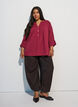 Bluse i bomullsmuslin med broderie anglaise, R&oslash;d, Model image number 1