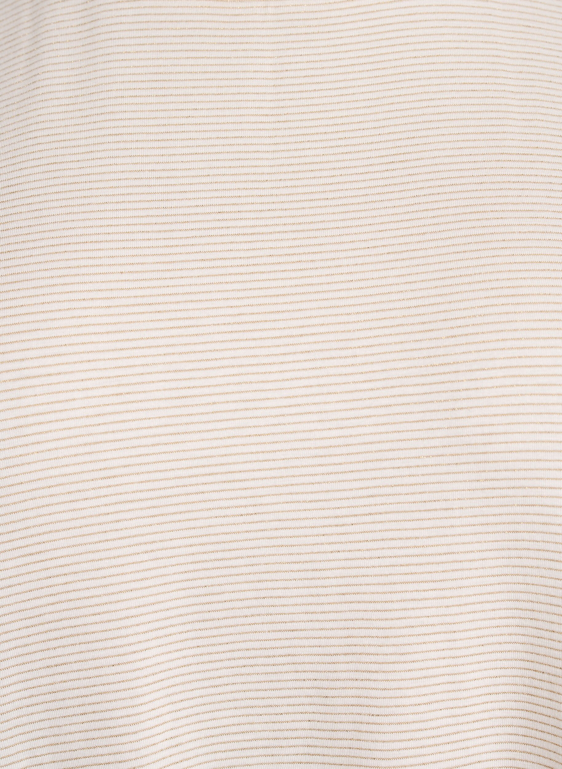 ZizziT-skjorte i viskose med glitterstriper, Vanilje, Packshot image number 2