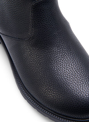Zizzi Wide fit - Chelsea-støvel i skinn, Black, Packshot image number 2