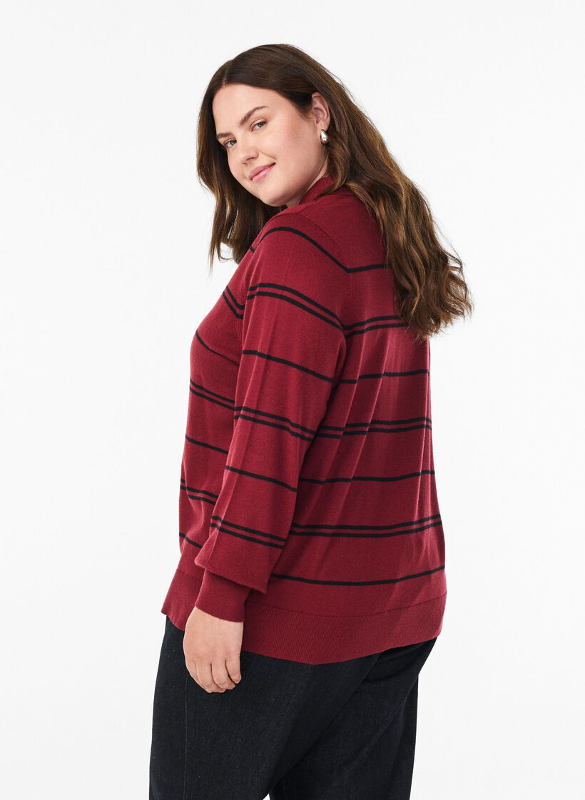 Strikkeplagg med krage, Cabernet Comb., Model