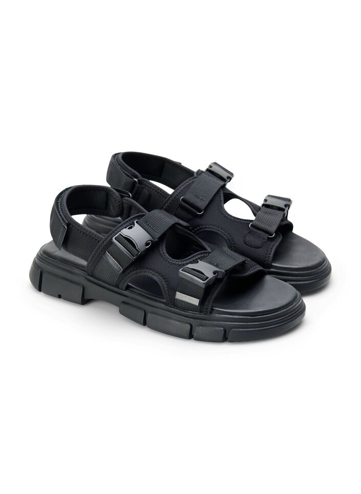 Wide fit sandal, Svart, Packshot image number 3