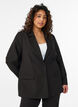 Klassisk blazer med knappelukking, Svart, Model image number 0