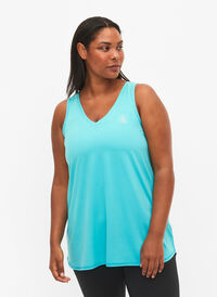 Treningstopp med V-hals, Blue Turquoise, Model