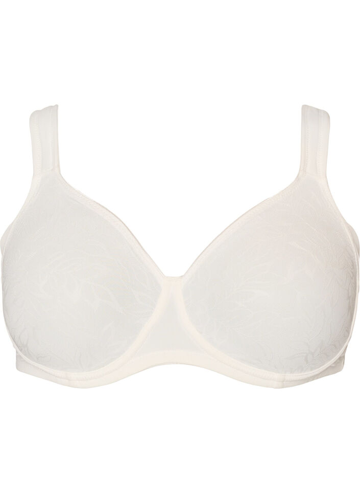 Komfortabel BH med blonder overlegg og formede sk&aring;ler, Hvit, Packshot image number 0