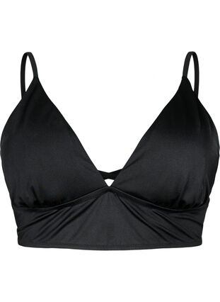 Bikinitopp med avtagbare pads og knytebånd i ryggen, Black, Packshot image number 0