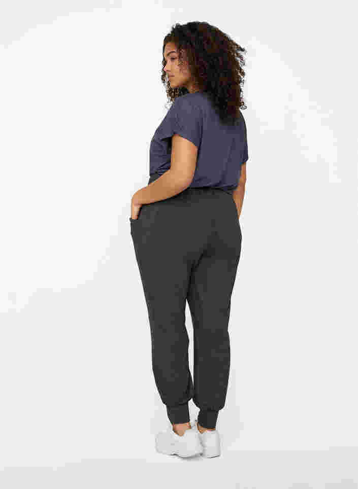 Løse bukser med lommer, Dark Grey Melange, Model image number 1