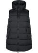 Lang vest med hette og lommer, Svart, Packshot image number 0
