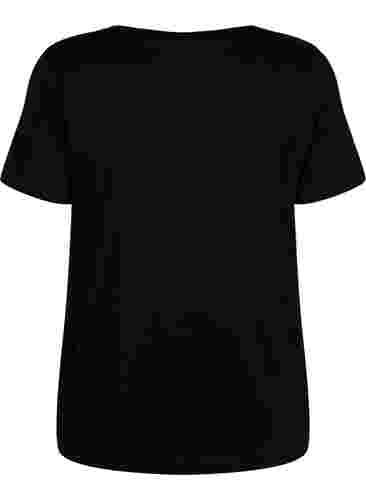T-skjorte til trening med trykk, Black w. Bad Ass, Packshot image number 1