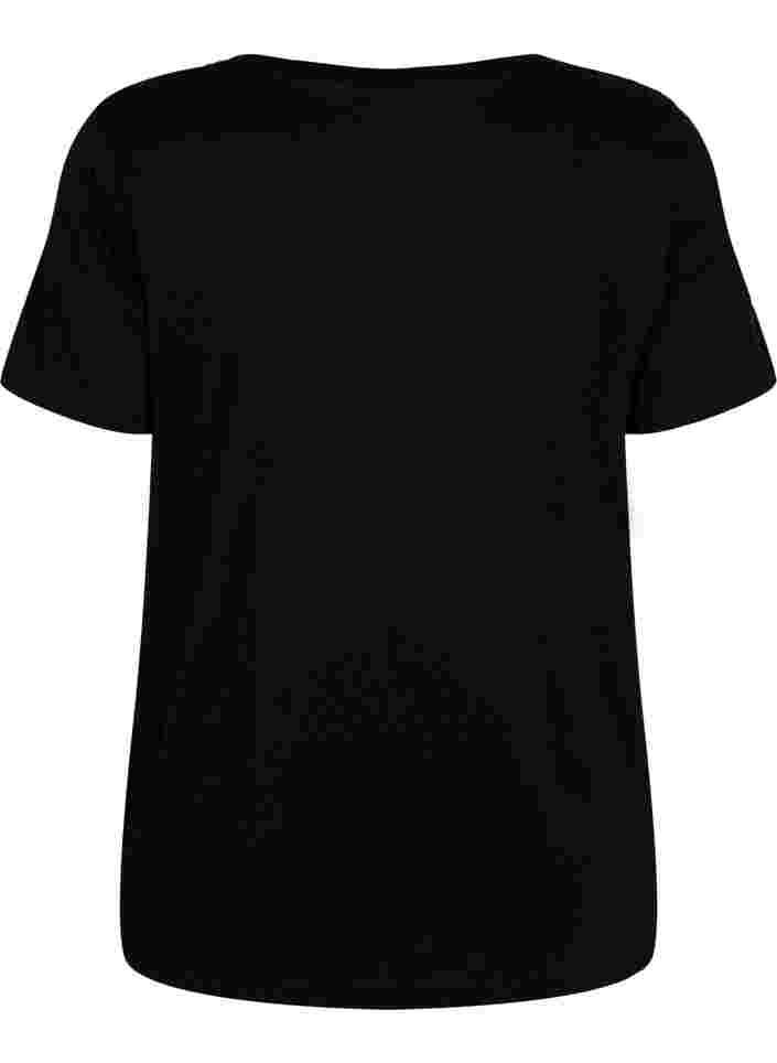 T-skjorte til trening med trykk, Black w. Bad Ass, Packshot image number 1
