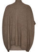 Cardigan med &aring;pen front og vide ermer, Brun, Packshot image number 1