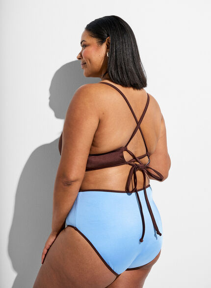 ZizziVendbare bikinitruser med regular waist, Brun, Model image number 1