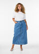 Denim maxiskj&oslash;rt med knytebelte, Bl&aring;, Model image number 0