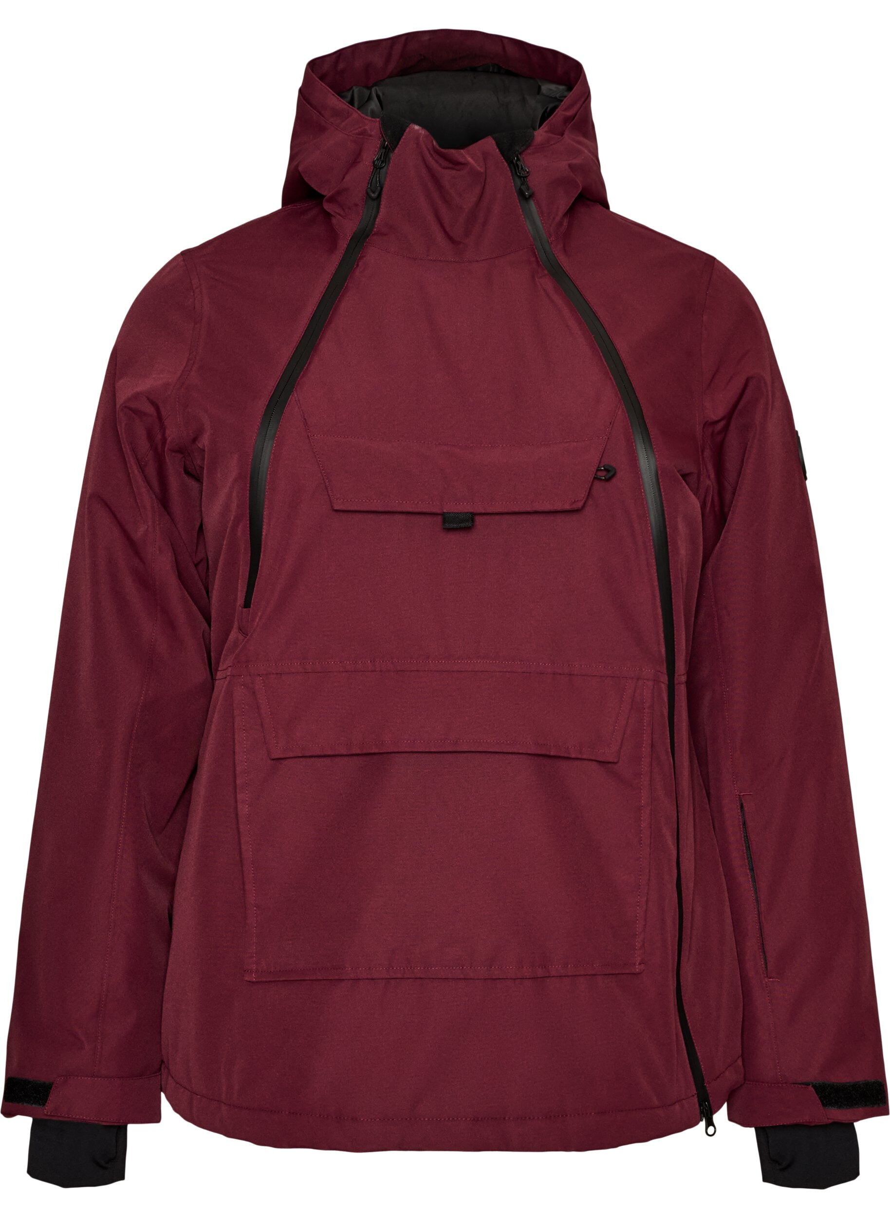 ZizziFunksjonell ski-anorakk med hette, R&oslash;d, Packshot image number 0