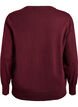 Finstrikket cardigan med rund hals, R&oslash;d, Packshot image number 1