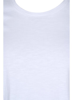 2 stk. kortermet T-skjorter i bomull, Bright White/Blush, Packshot image number 2