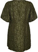 Jacquard kjole med puffermer og A-linje, Gr&oslash;nn, Packshot image number 1
