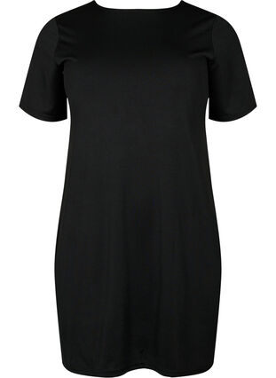 Vendbar kjole med snøre-detalj, Black, Packshot image number 3