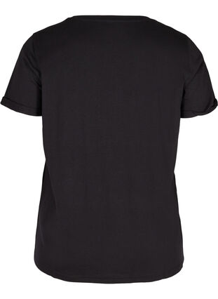 T-skjorte til trening med trykk, Black Swearing, Packshot image number 1