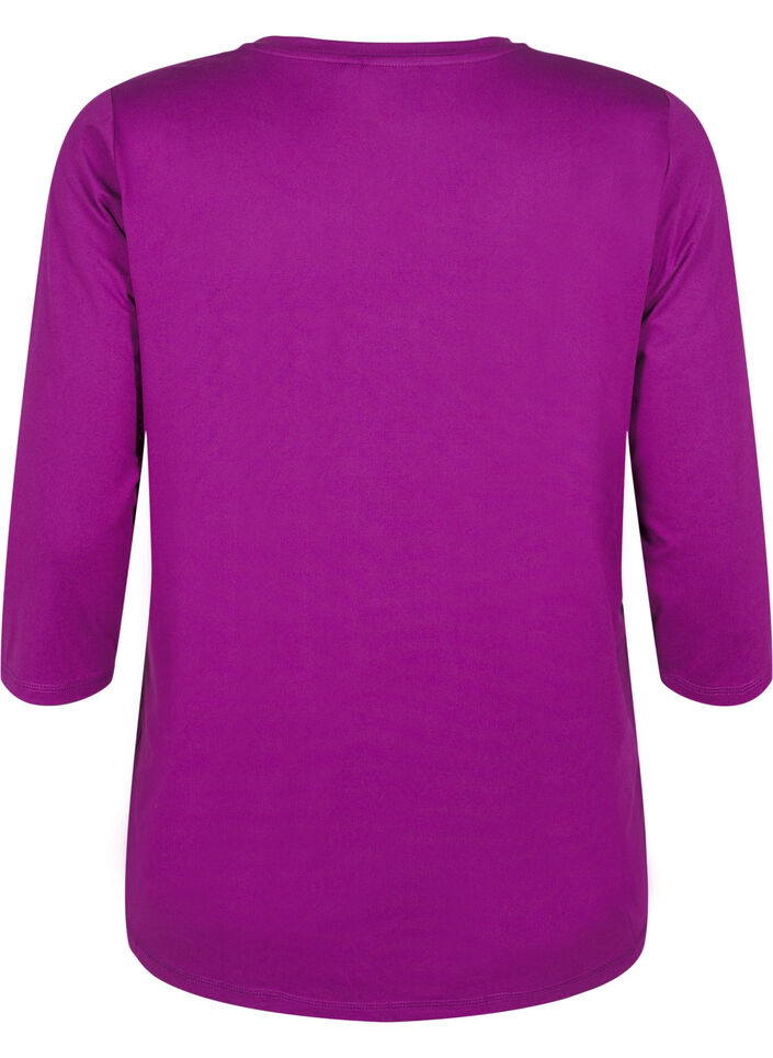 Treningstopp med 3/4-ermer, Lilla, Packshot image number 1