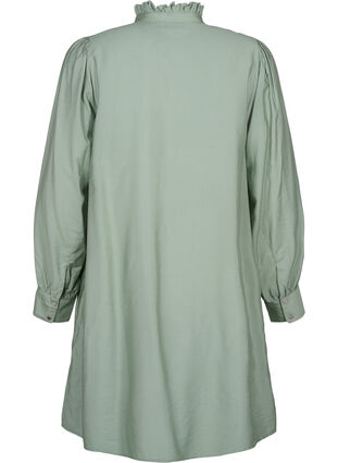 Viscose skjorte kjole med ruffles, Green Bay, Packshot image number 1
