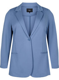 Enkel blazer med knappelukking, Moonlight Blue