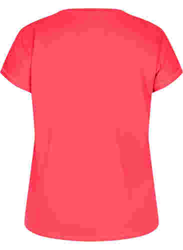 Ensfarget t-skjorte til trening, Diva Pink, Packshot image number 1