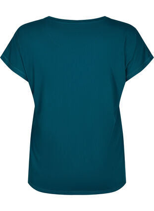 Kortermet trenings T-skjorte, Deep Teal, Packshot image number 1