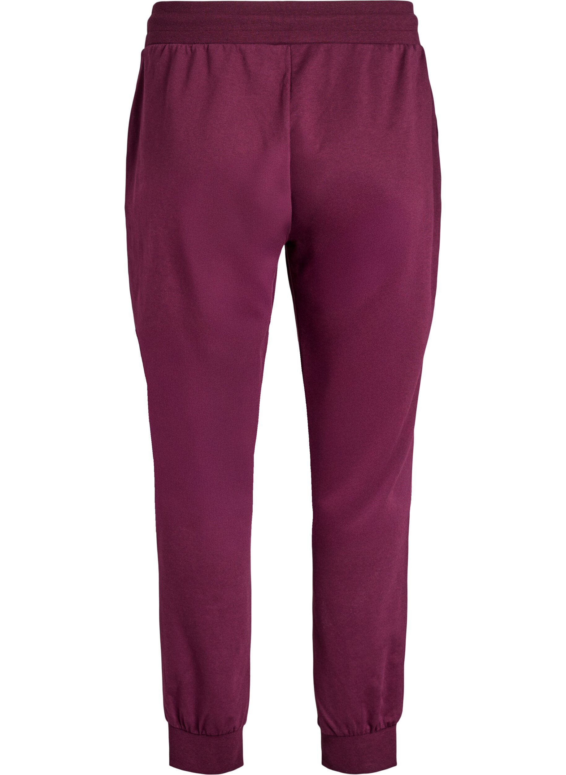 ZizziL&oslash;se joggebukser med lommer, R&oslash;d, Packshot image number 1