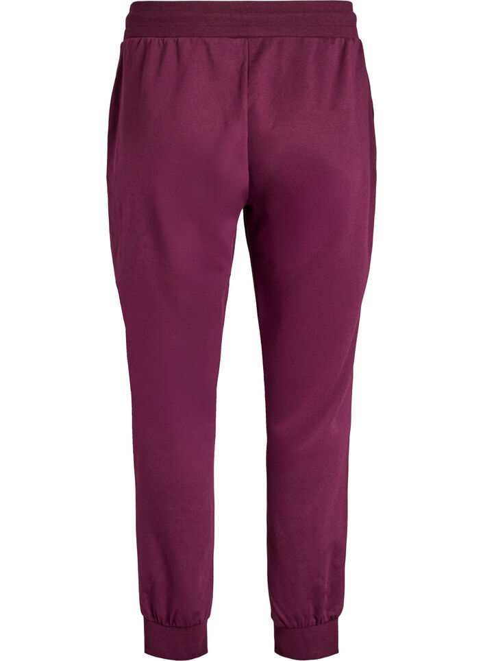 L&oslash;se joggebukser med lommer, R&oslash;d, Packshot image number 1